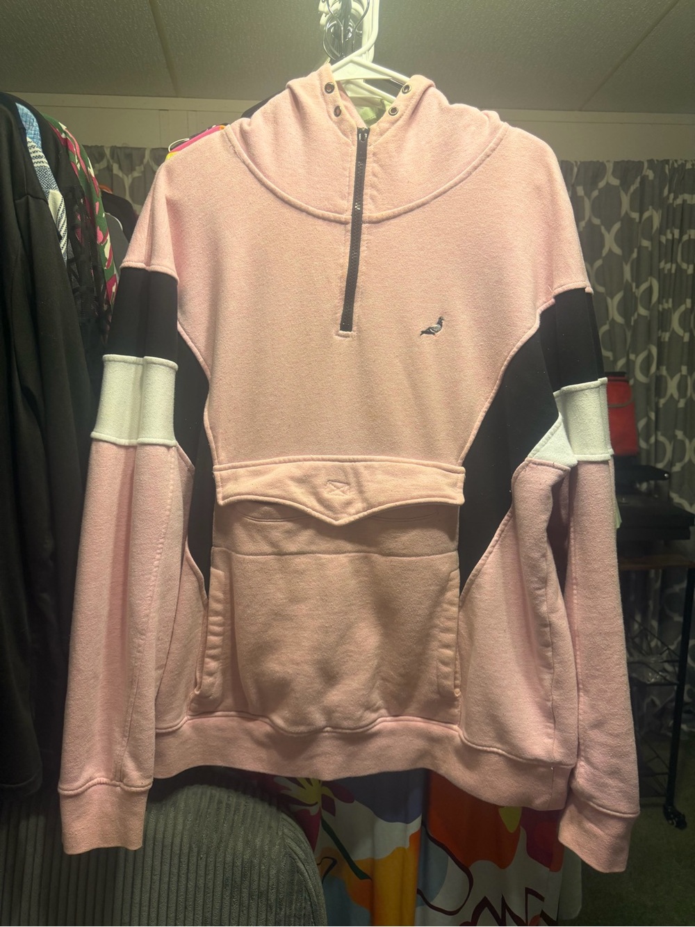 Staple Pink & Black Colorblock Zip-Up Hoodie